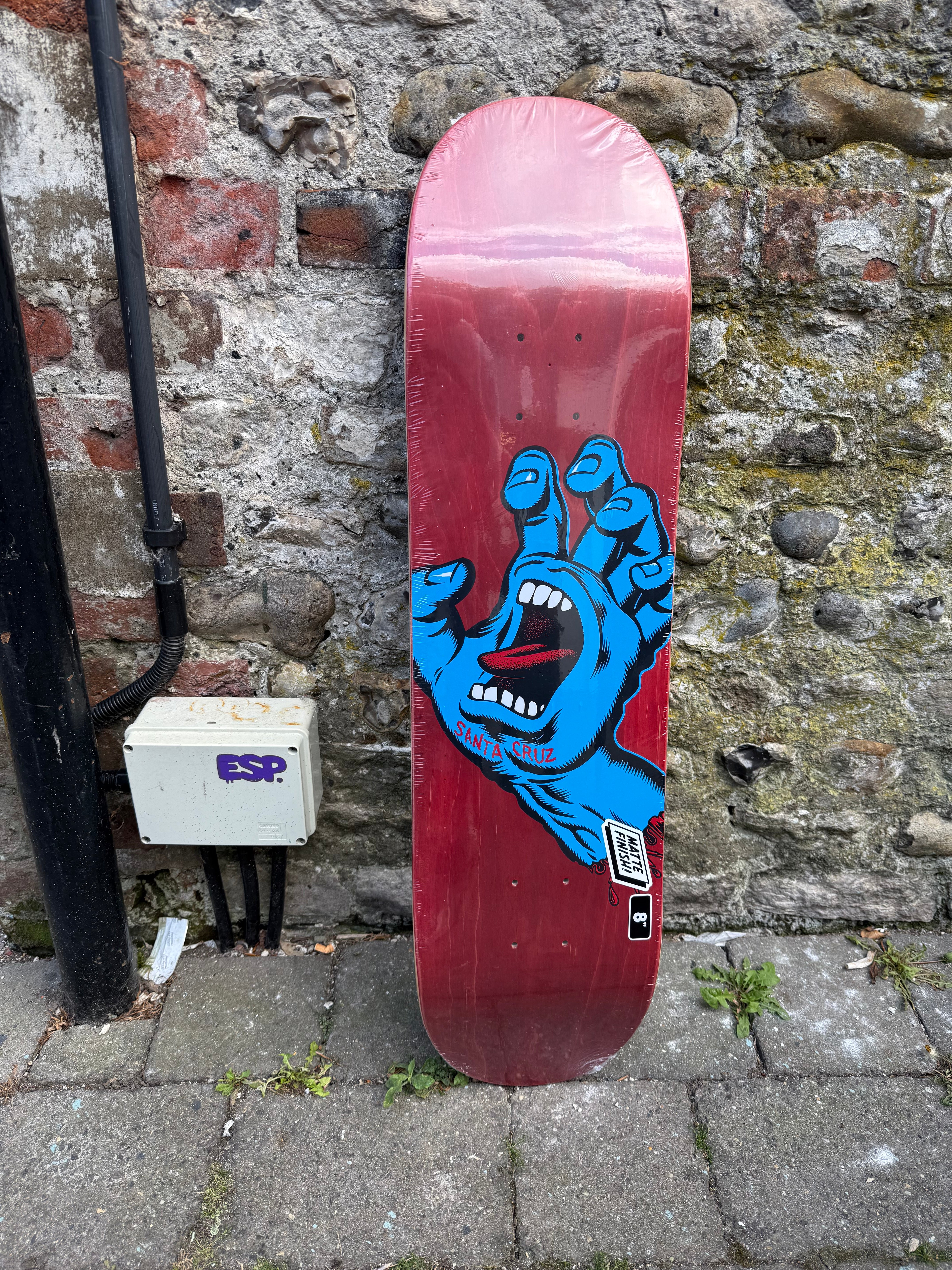 Santa Cruz 8” Screaming Hand Skateboard Deck