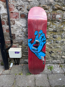 Santa Cruz 8” Screaming Hand Skateboard Deck