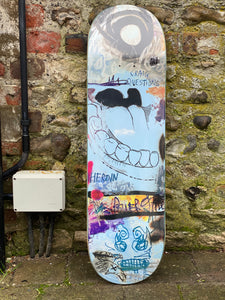 Heroin Craig Questions Painted 9” Skateboard Deck